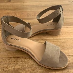 Torrid tan heeled sandal